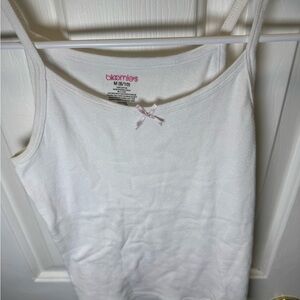 White Tank Top with little pink bow